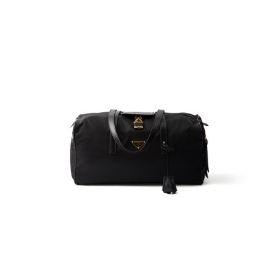 PRADA LARGE RE-NYLON TOP-HANDLE BAG WITH PADLOCK 1BB135 (40*21*20cm) 
